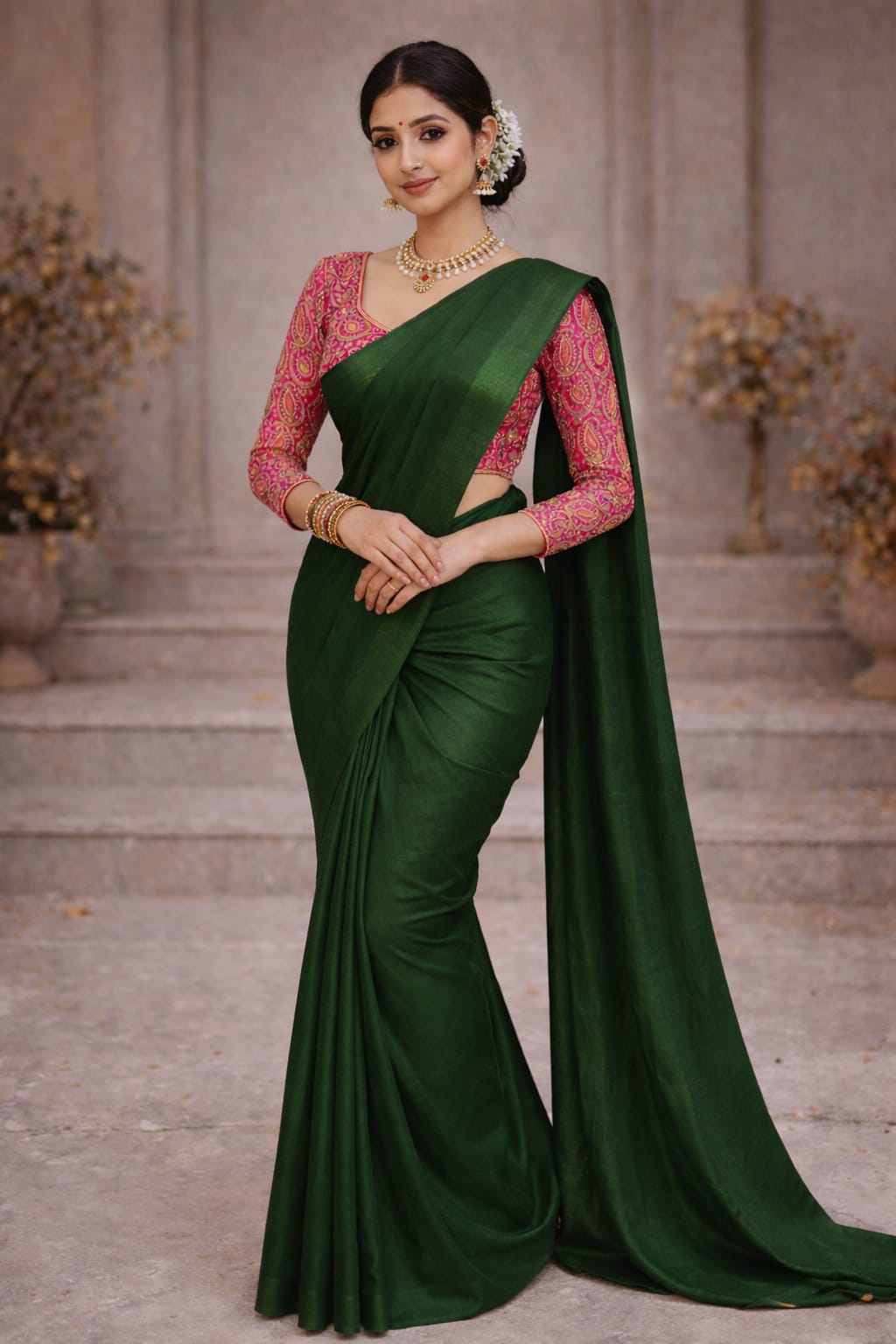 CL Luxury Emerald Grace Designer Saree