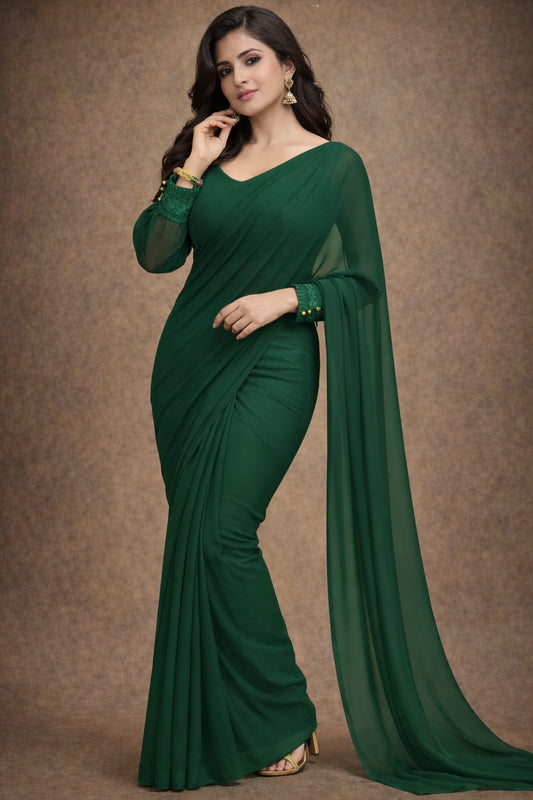 Emerald Royale Designer Saree
