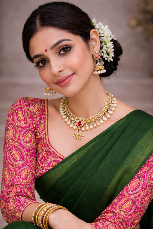 CL Luxury Emerald Grace Designer Saree