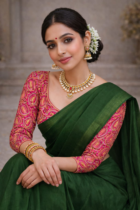 CL Luxury Emerald Grace Designer Saree