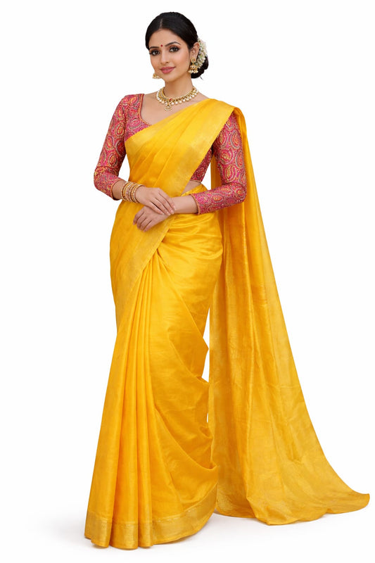 CL Luxury Golden Radiance Designer Saree